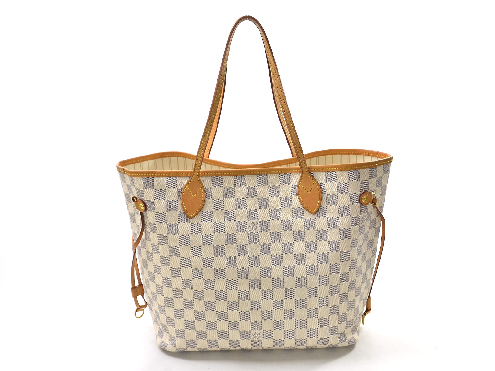 Auth Louis Vuitton Damier Azur Neverfull MM Shoulder Bag w/ Pouch USED - 92844 | eBay