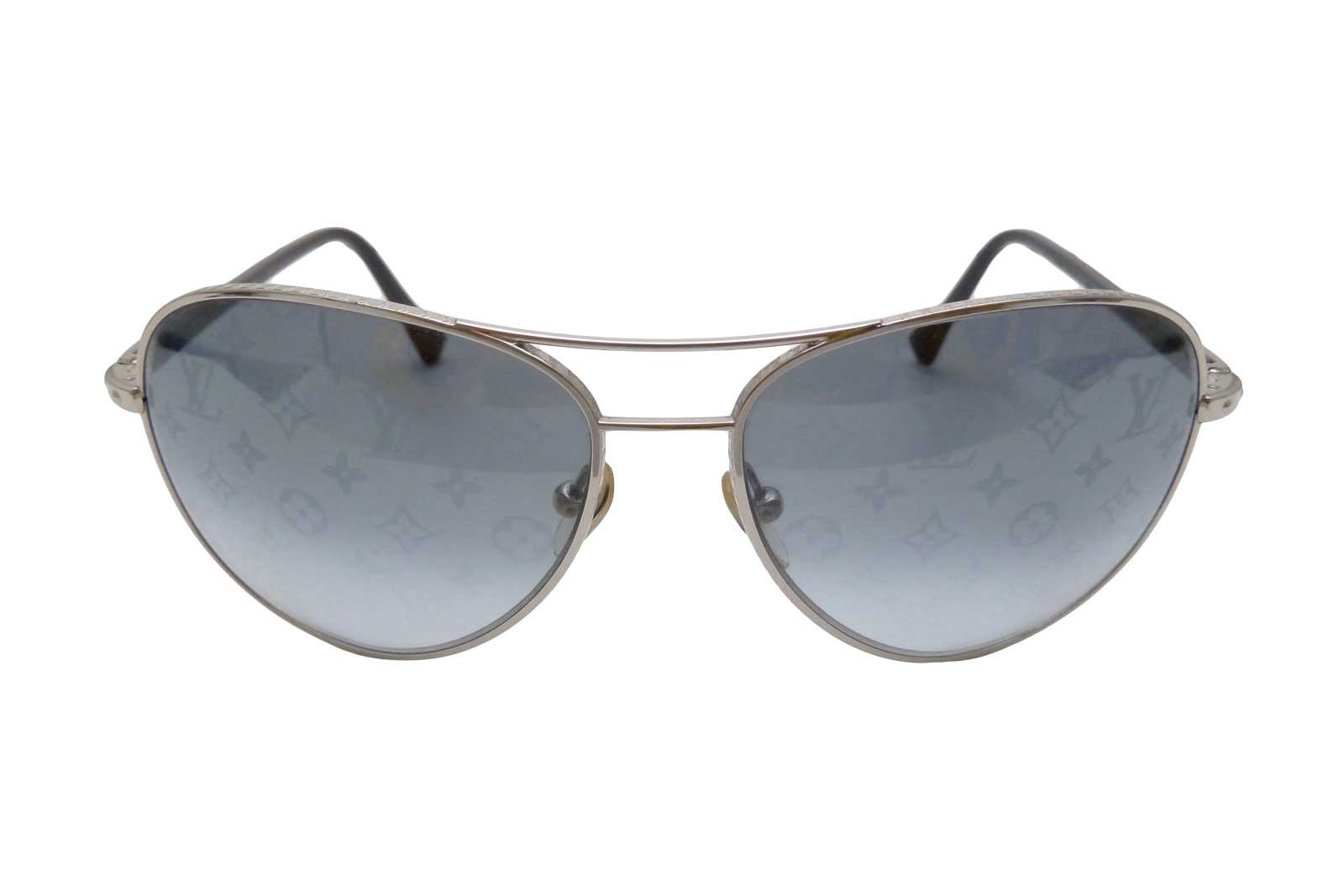 Auth Louis Vuitton Monogram Conspiration Pilote Gradation Sunglasses e10431