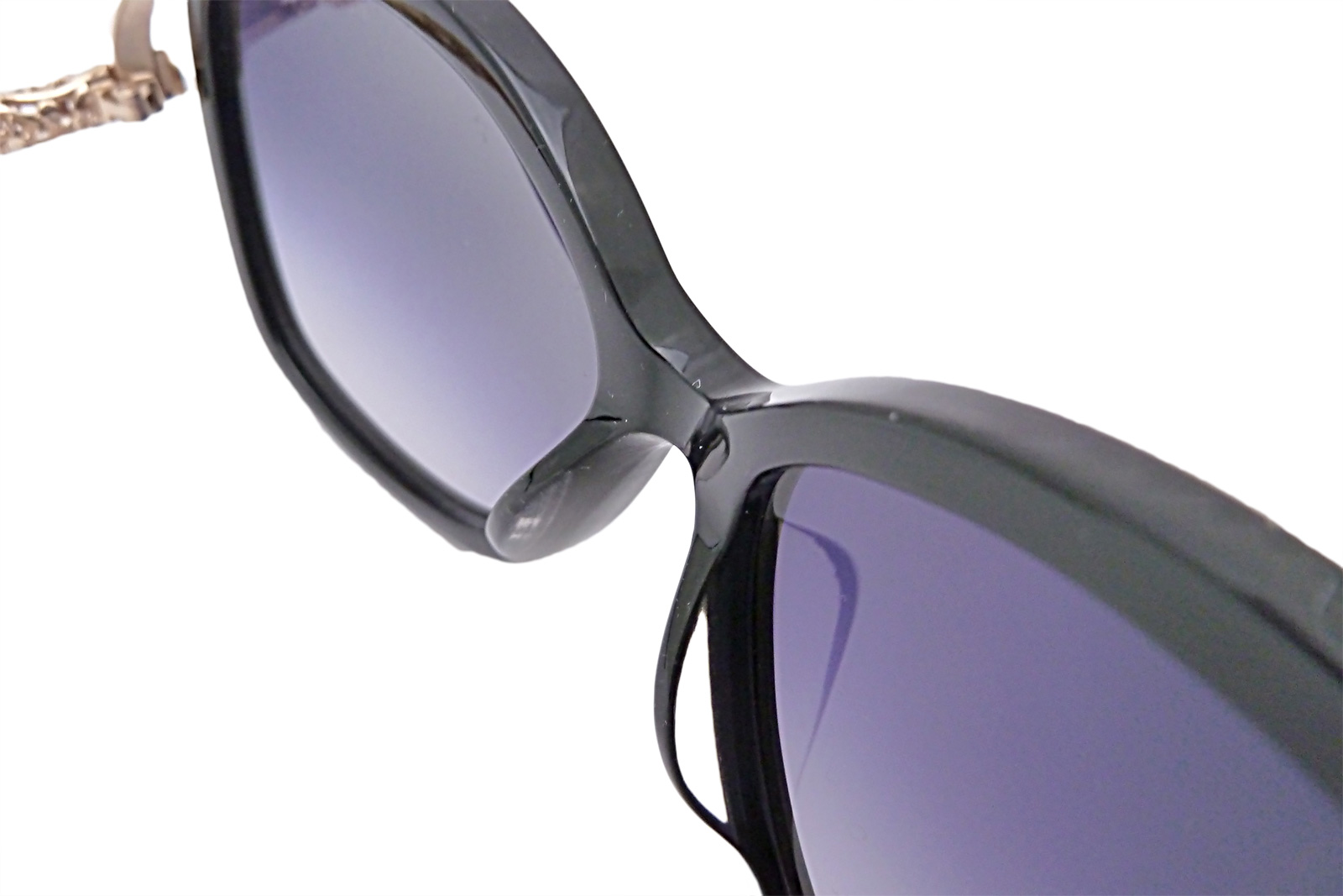 Auth Chanel CC Logo Sunglasses Black Pink Gold Frame ...