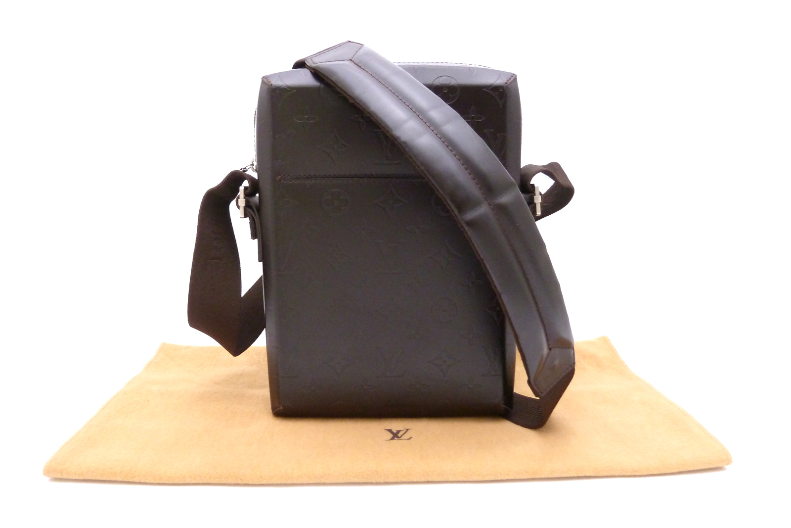 Auth LOUIS VUITTON Monogram Glace Bobby Shoulder Bag Dark Brown - e16100 | eBay
