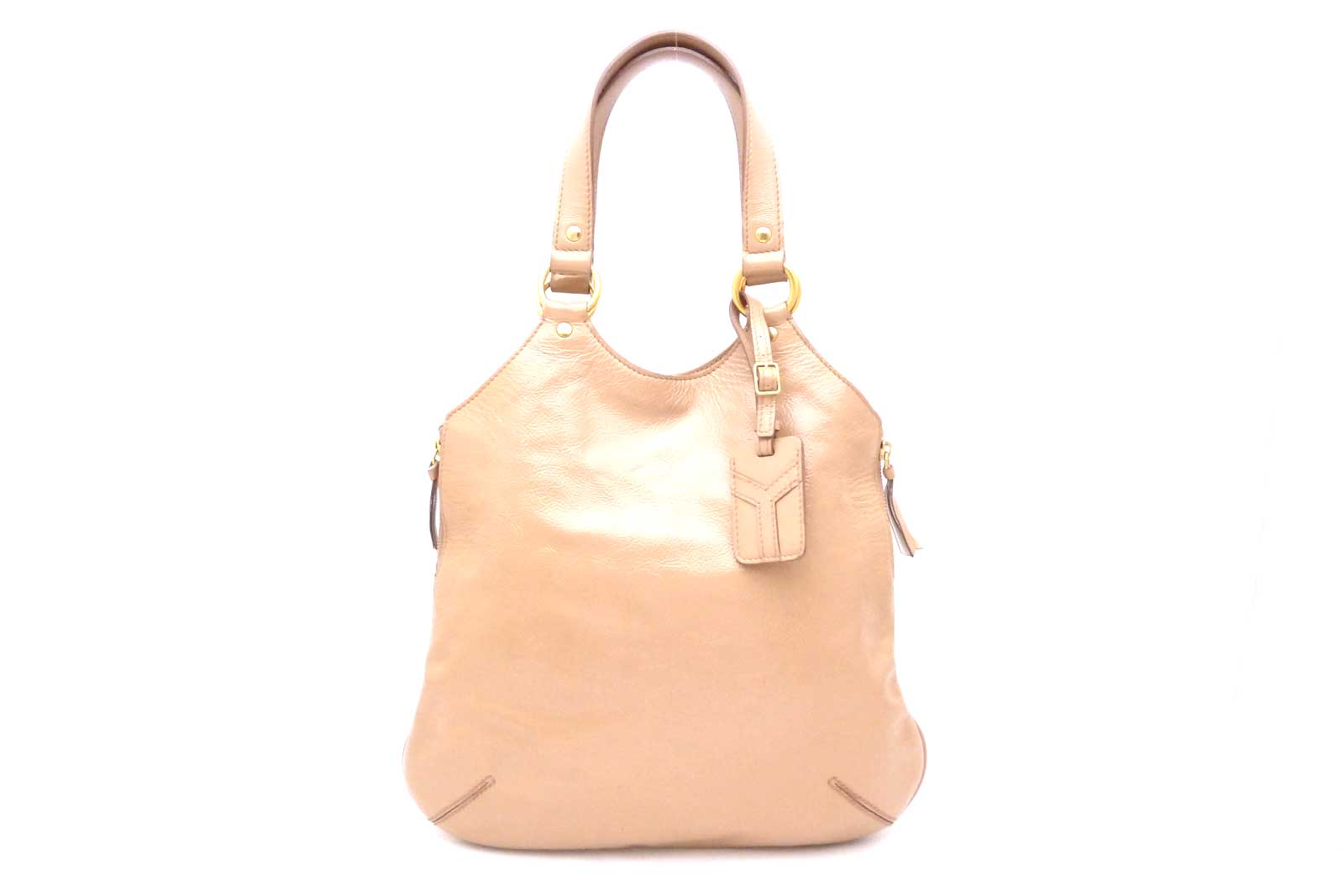 Auth Yves Saint Laurent Metropolis Shoulder Bag Light Brown Worn ...  