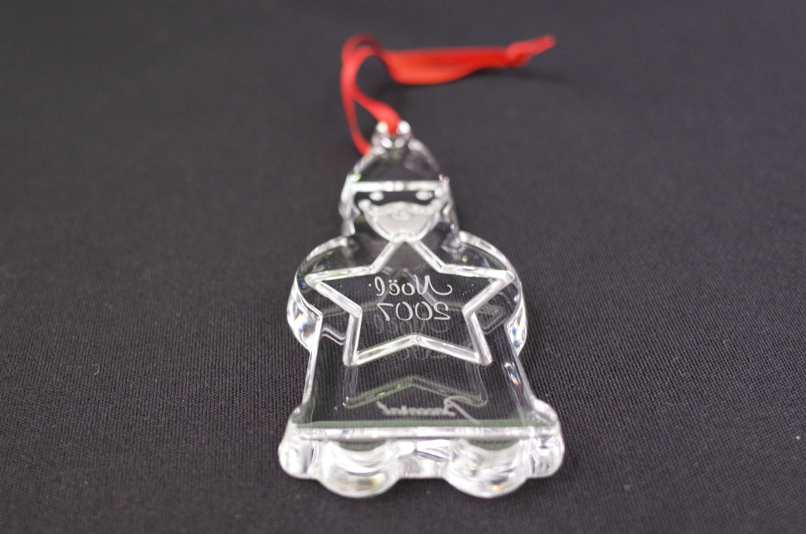 auth baccarat noel 2007 santa christmas ornament clear auth baccarat noel 2007 santa christmas ornament clear