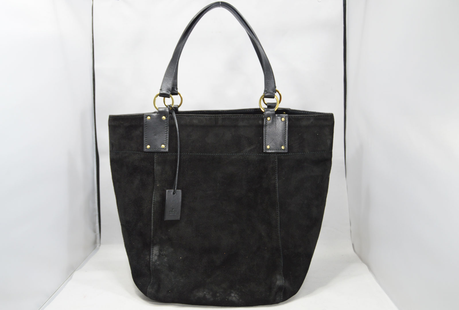 Gucci Black Suede Tote Bag