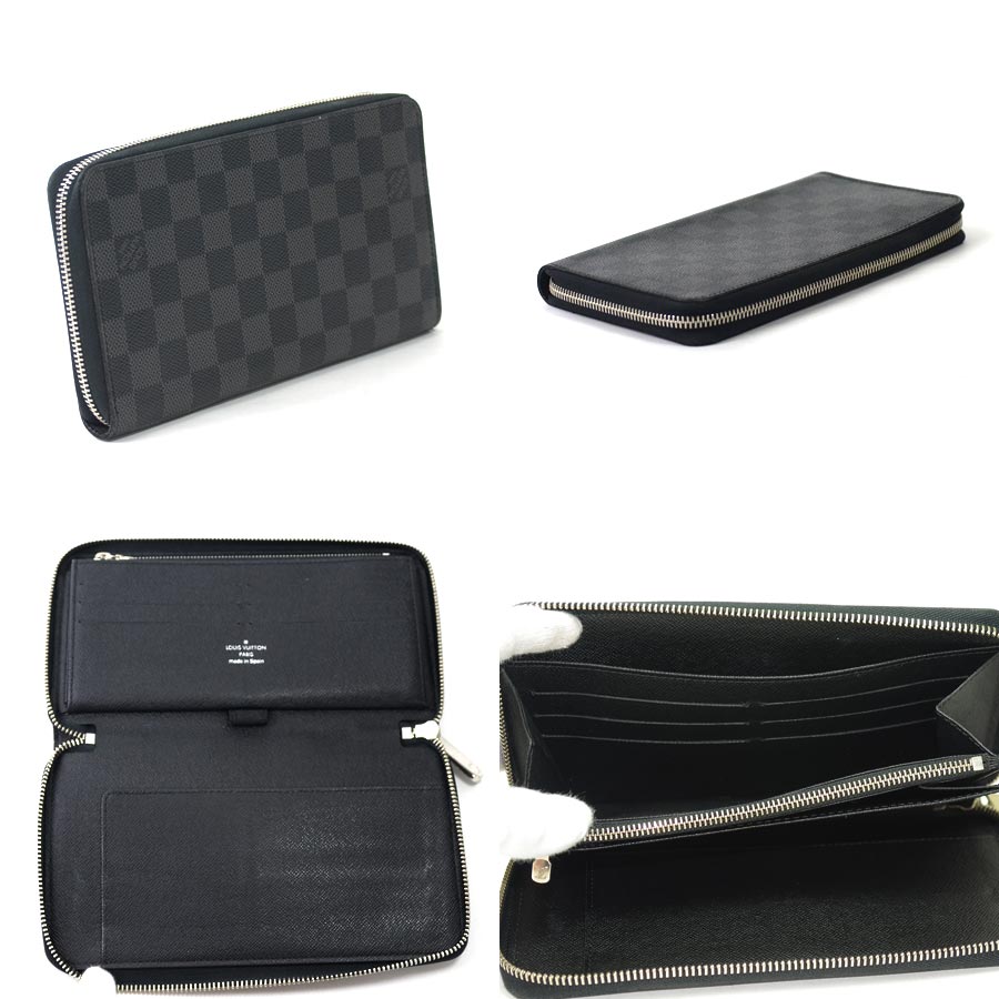 Auth Louis Vuitton Damier Graphite Zippy Organizer Wallet N63077 - y12146 | eBay