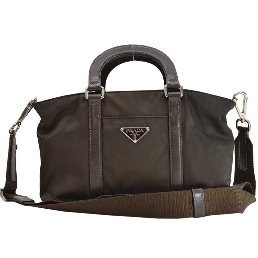 prada triangle bag double