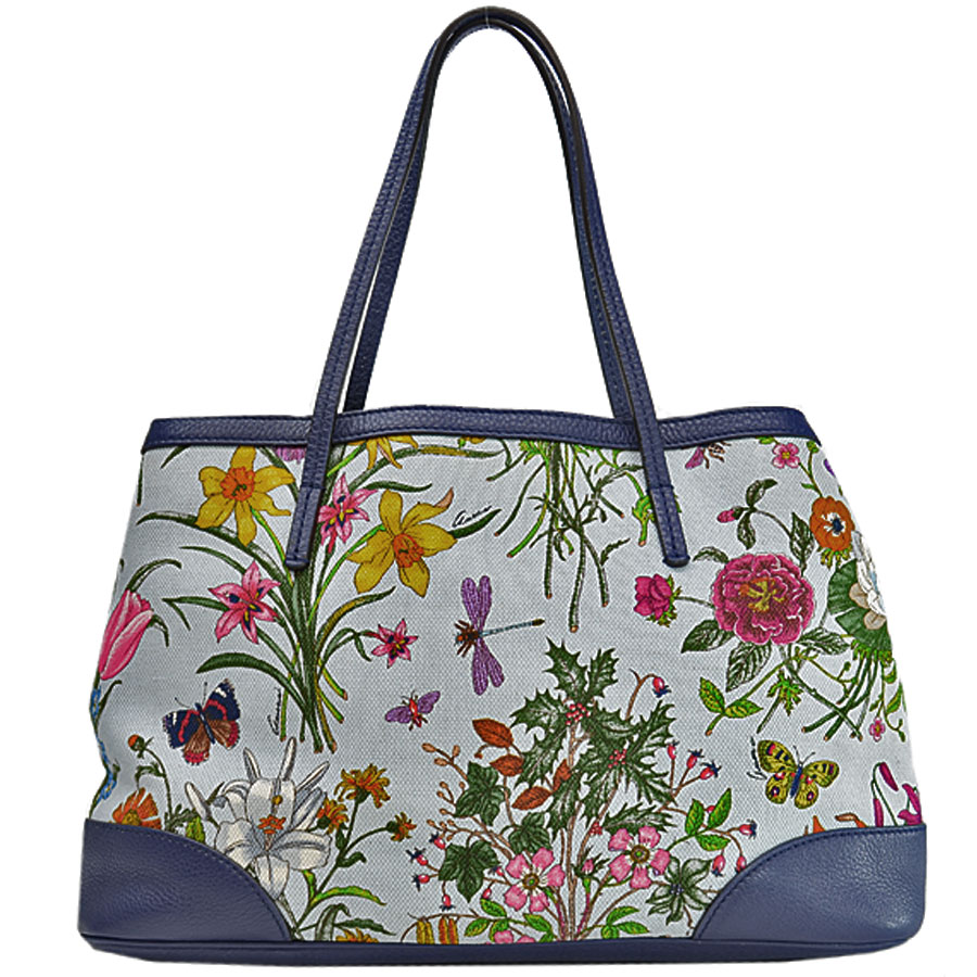 gucci floral bag blue