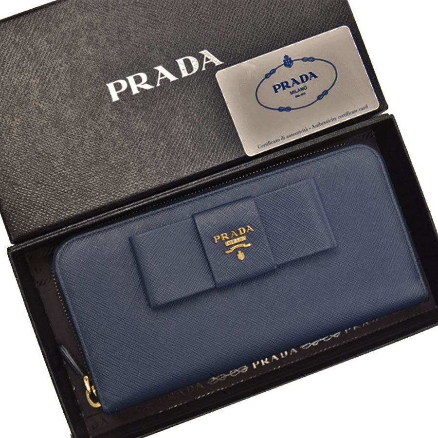 prada saffiano bluette