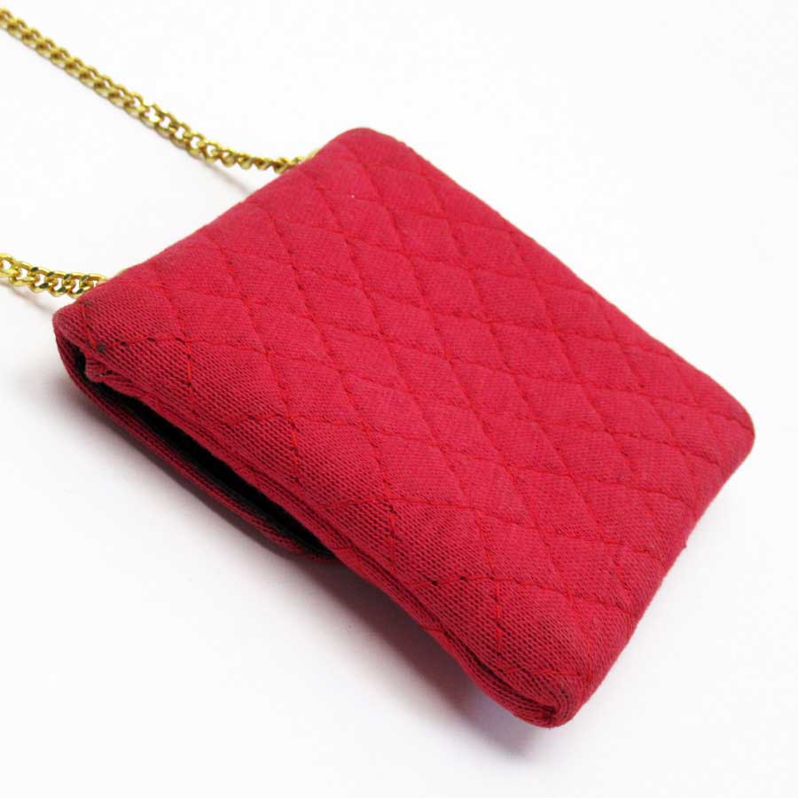 Auth CHANEL Matelasse CC Logo Novelty Shoulder Bag Red Cotton Jersey -  53548a | eBay