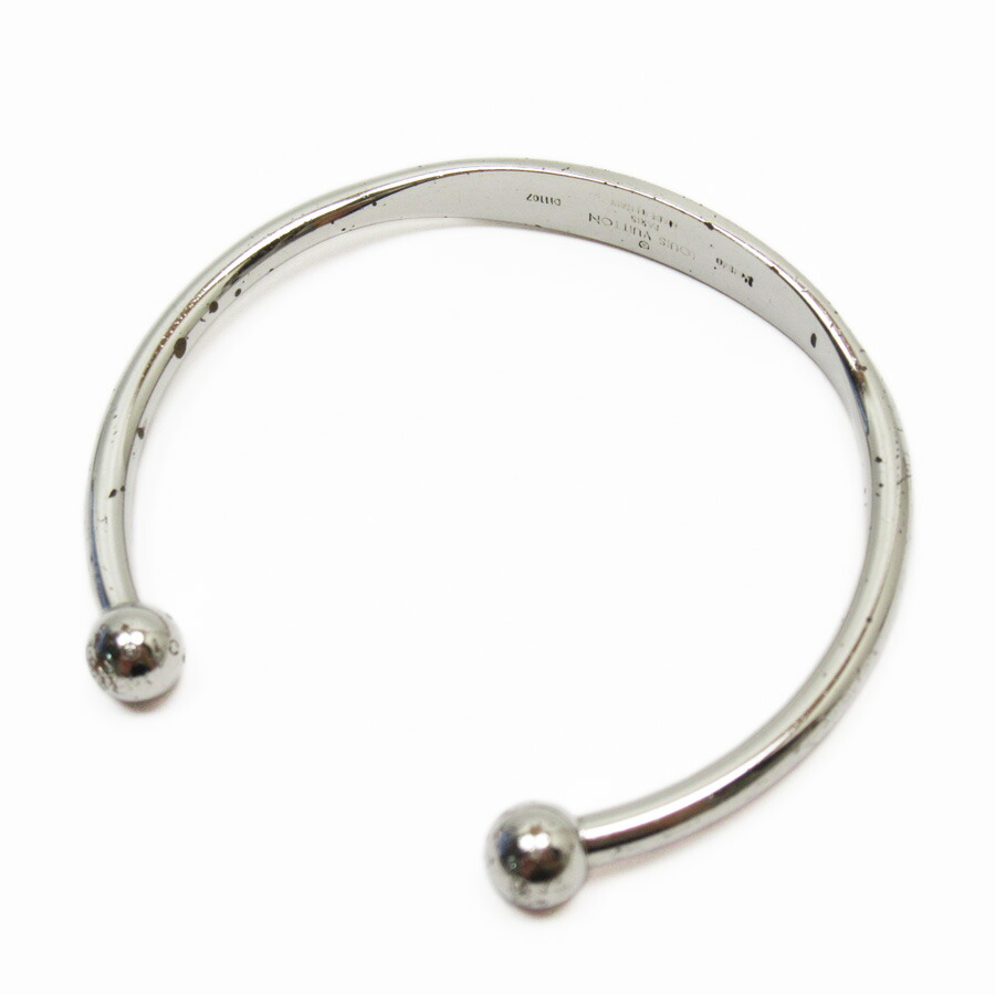 Auth Louis Vuitton MONOGRAM JONC Bangle Bracelet Silver M64840 - 53809a |  eBay