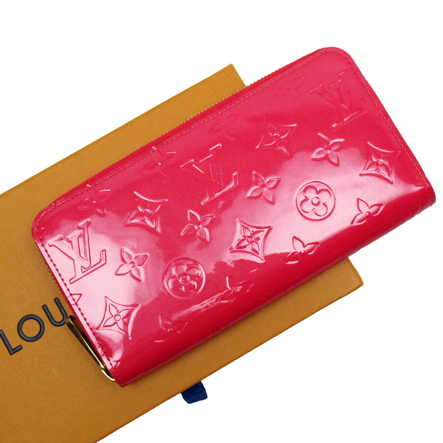 Auth Louis Vuitton Monogram Vernis Zippy Wallet Long Wallet M93058 