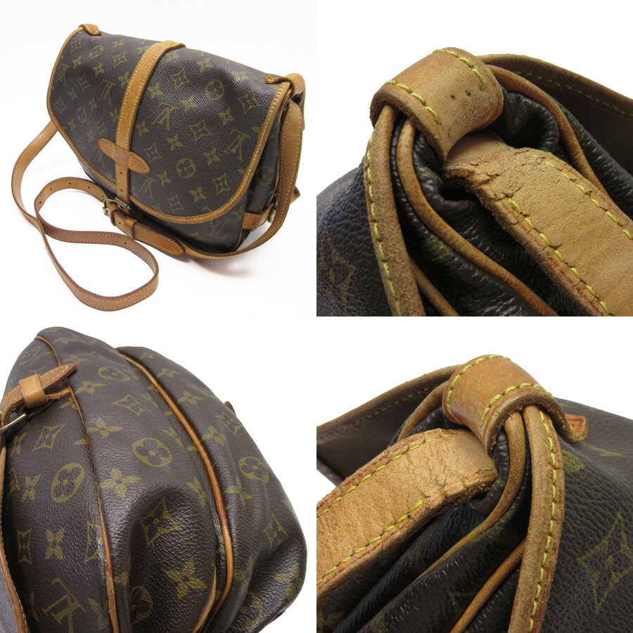 Auth Louis Vuitton Monogram Saumur 30 Crossbody Shoulder Bag Brown M42256 89103 | eBay