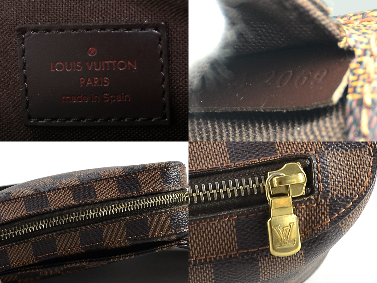 Auth Louis Vuitton Damier Ebene Geronimos Waist Bag Body Bag Brown N51994 96306 | eBay
