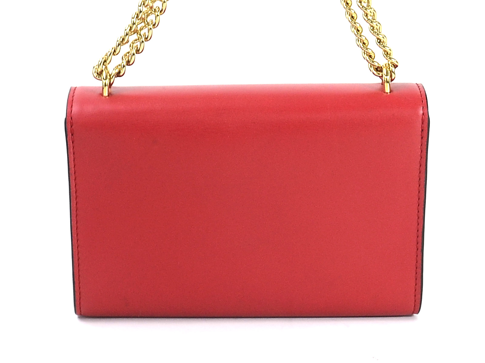 louis vuitton red chain bag