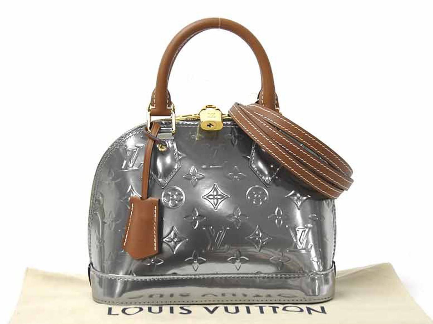 Louis Vuitton Rose Indian Monogram Vernis Alma PM Bag - Yoogi's Closet