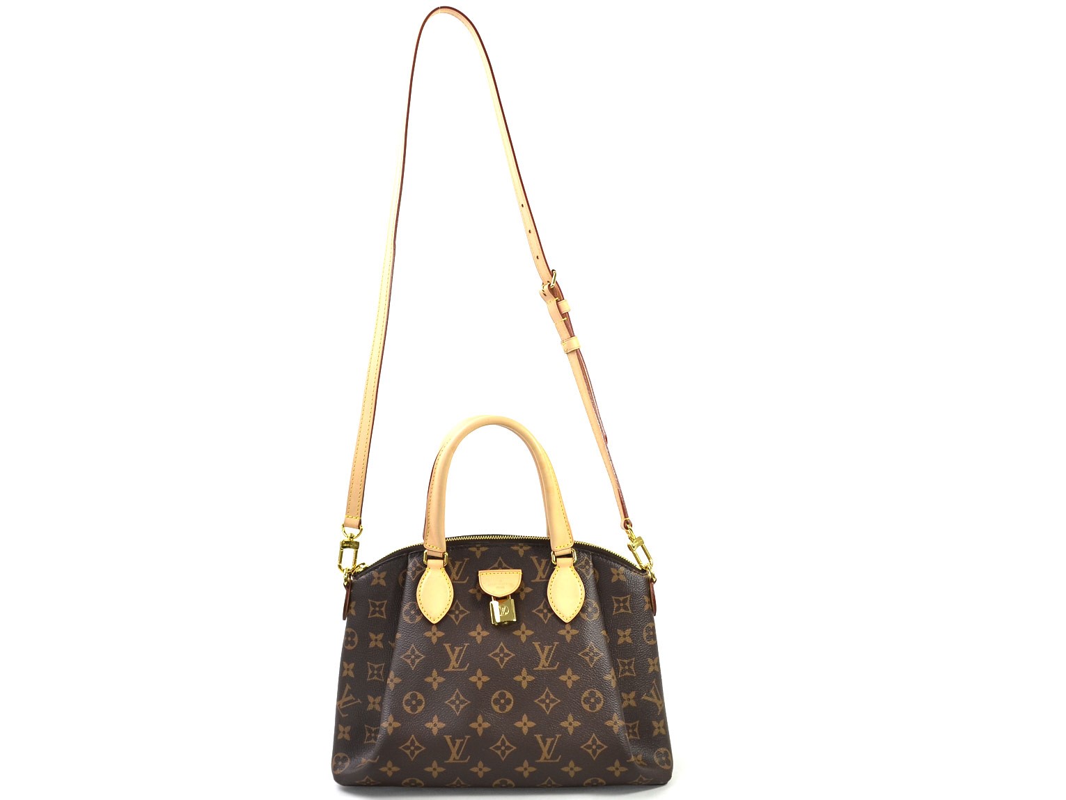 Auth Louis Vuitton Monogram Canvas Rivoli PM Handbag Shoulder Bag Brown - 97271 | eBay