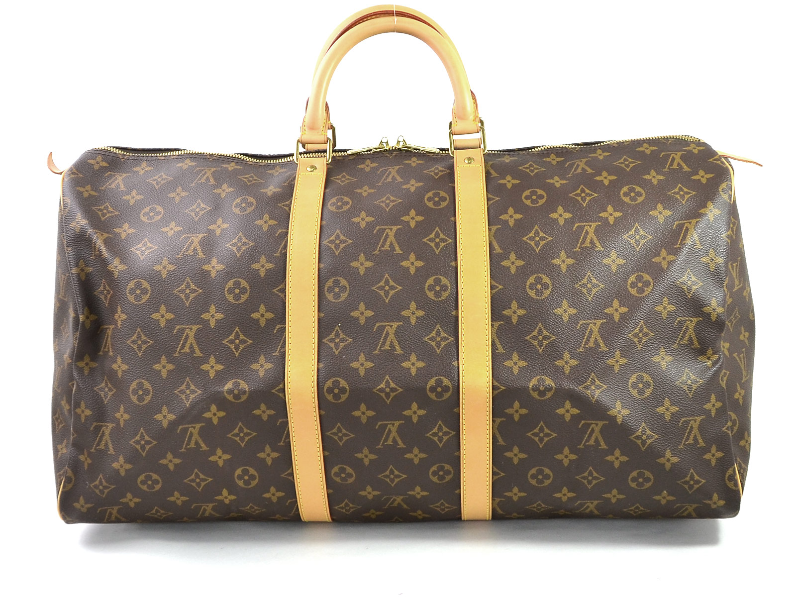 Auth Louis Vuitton Monogram Keepall 55 Handbag Travel Bag Brown M41424 - 97460 | eBay