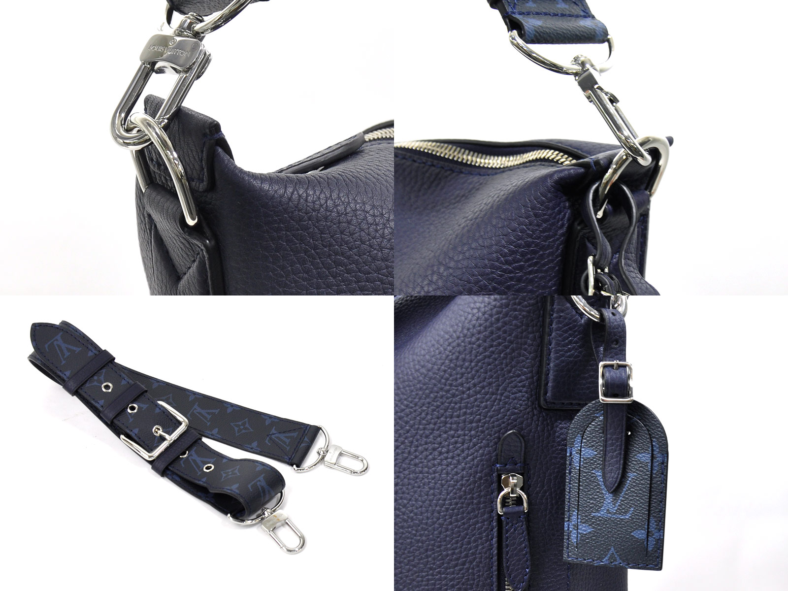 Auth Louis Vuitton East side duffel Shoulder Bag Navy Leather M53438 - 97871c | eBay