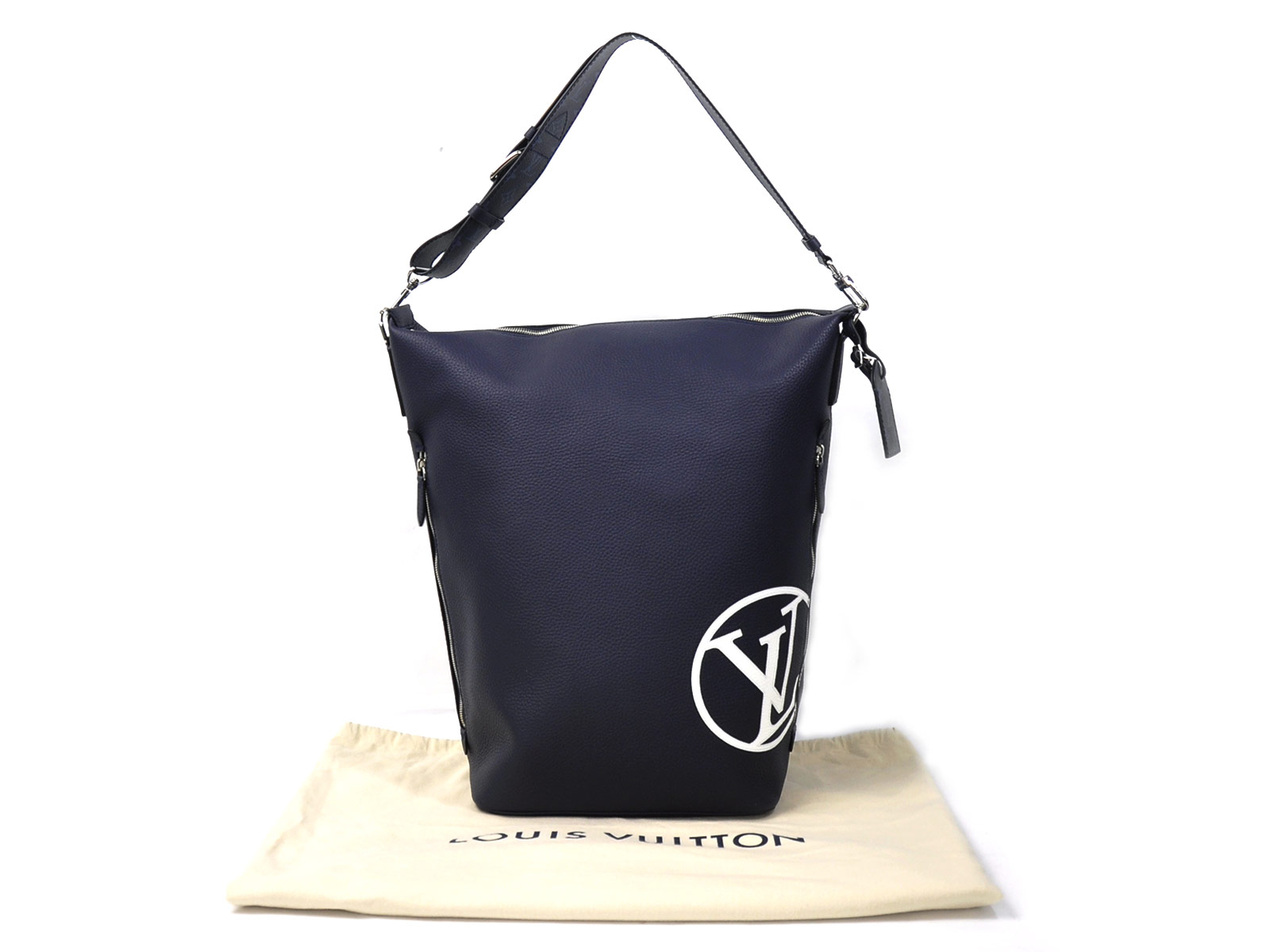 Auth Louis Vuitton East side duffel Shoulder Bag Navy Leather M53438 - 97871c | eBay
