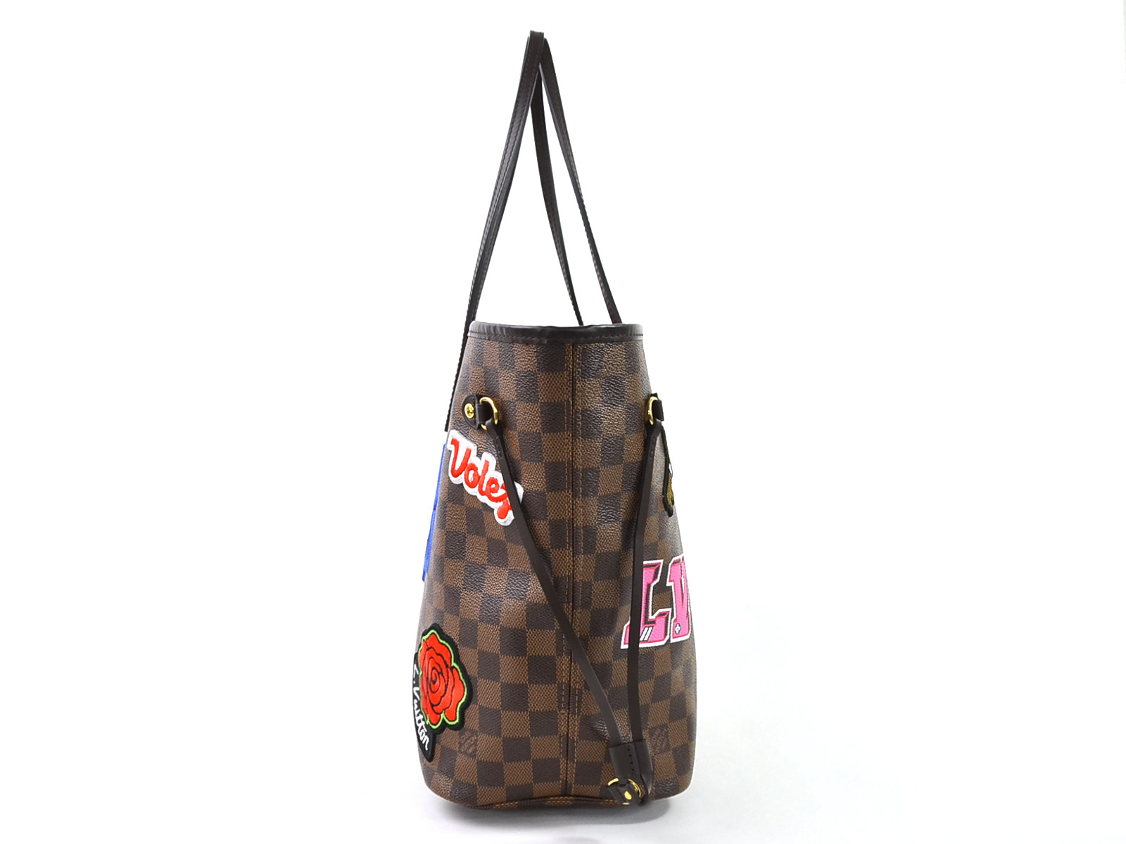 Auth Louis Vuitton Damier Neverfull MM Patches Tote Shoulder Bag N40049 - 97872c | eBay
