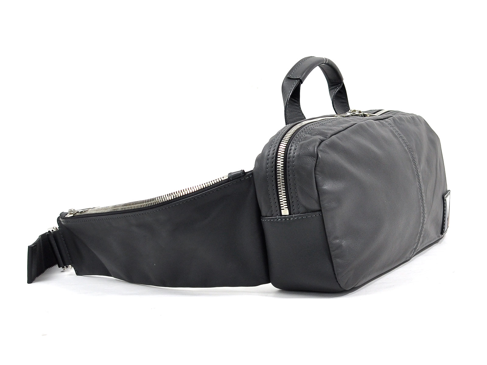 Auth Louis Vuitton V Line Fast Body Bag Sling Bag Asphalt Gray M50445 ...