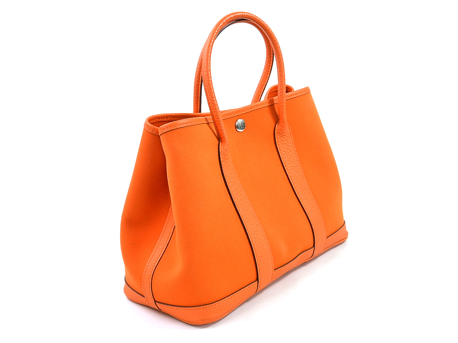 Auth HERMES Square R (2014) Garden Party Handbag Tote Bag Orange - 97965f | eBay