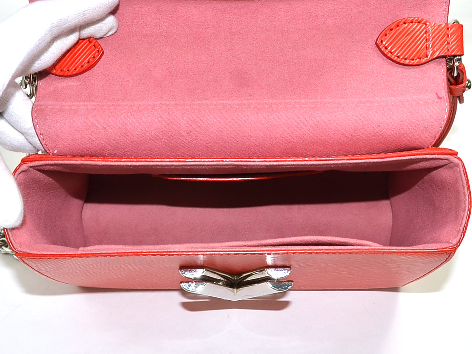 Auth Louis Vuitton Epi Twist MM Chain Shoulder Bag Red/Silver M50523 - 98065d | eBay