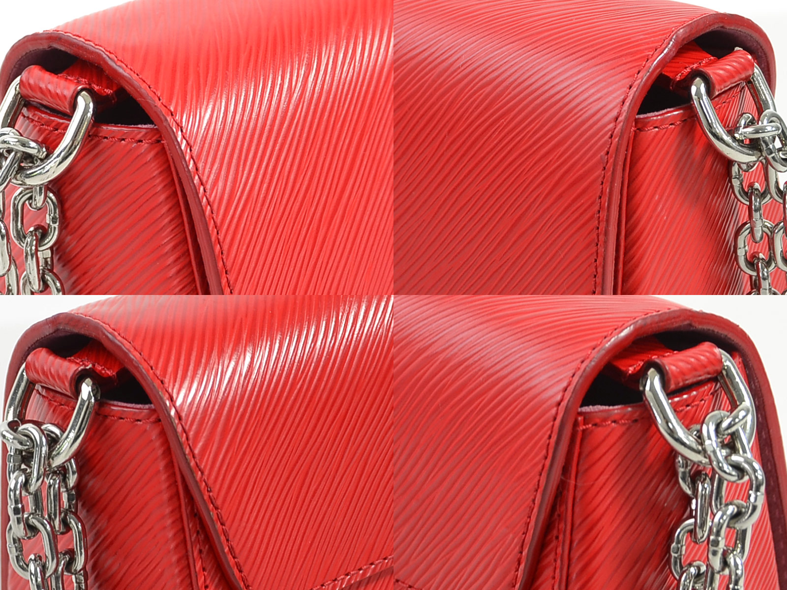 Auth Louis Vuitton Epi Twist MM Chain Shoulder Bag Red/Silver M50523 - 98065d | eBay
