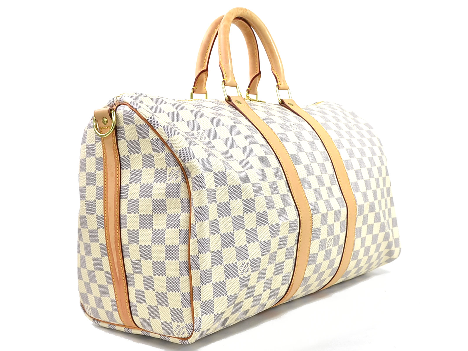 Auth Louis Vuitton Damier Azur Keepall Bandouliere 45 Travel Bag - 98170a | eBay
