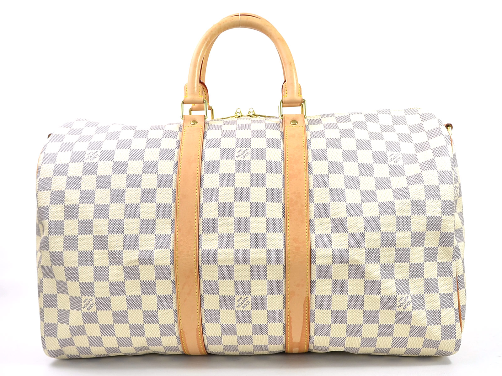 Auth Louis Vuitton Damier Azur Keepall Bandouliere 45 Travel Bag - 98170a | eBay