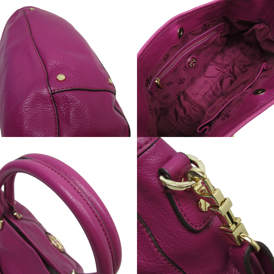 Auth TORY BURCH AMANDA CLASSIC 2-Way Handbag Shoulder Bag FUCHSIA - a1674 |  eBay