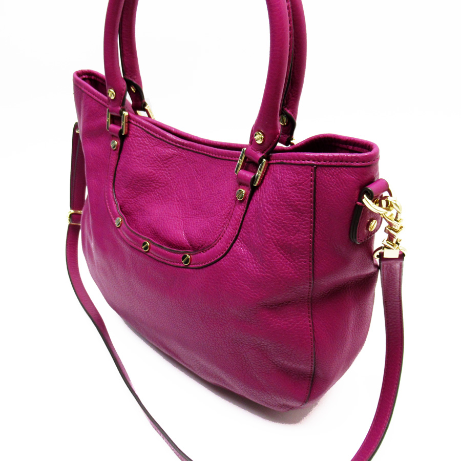 Auth TORY BURCH AMANDA CLASSIC 2-Way Handbag Shoulder Bag FUCHSIA - a1674 |  eBay