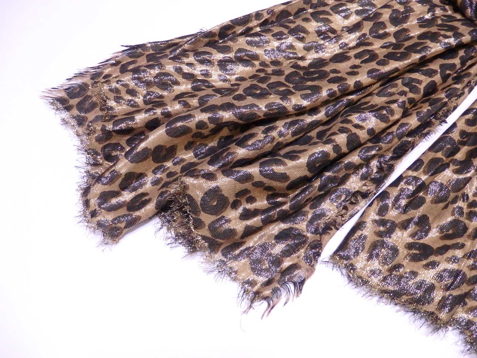 Auth Louis Vuitton Stephen Sprouse Leopard Shawl Scarf Brown/Gold *USED* e40764 | eBay