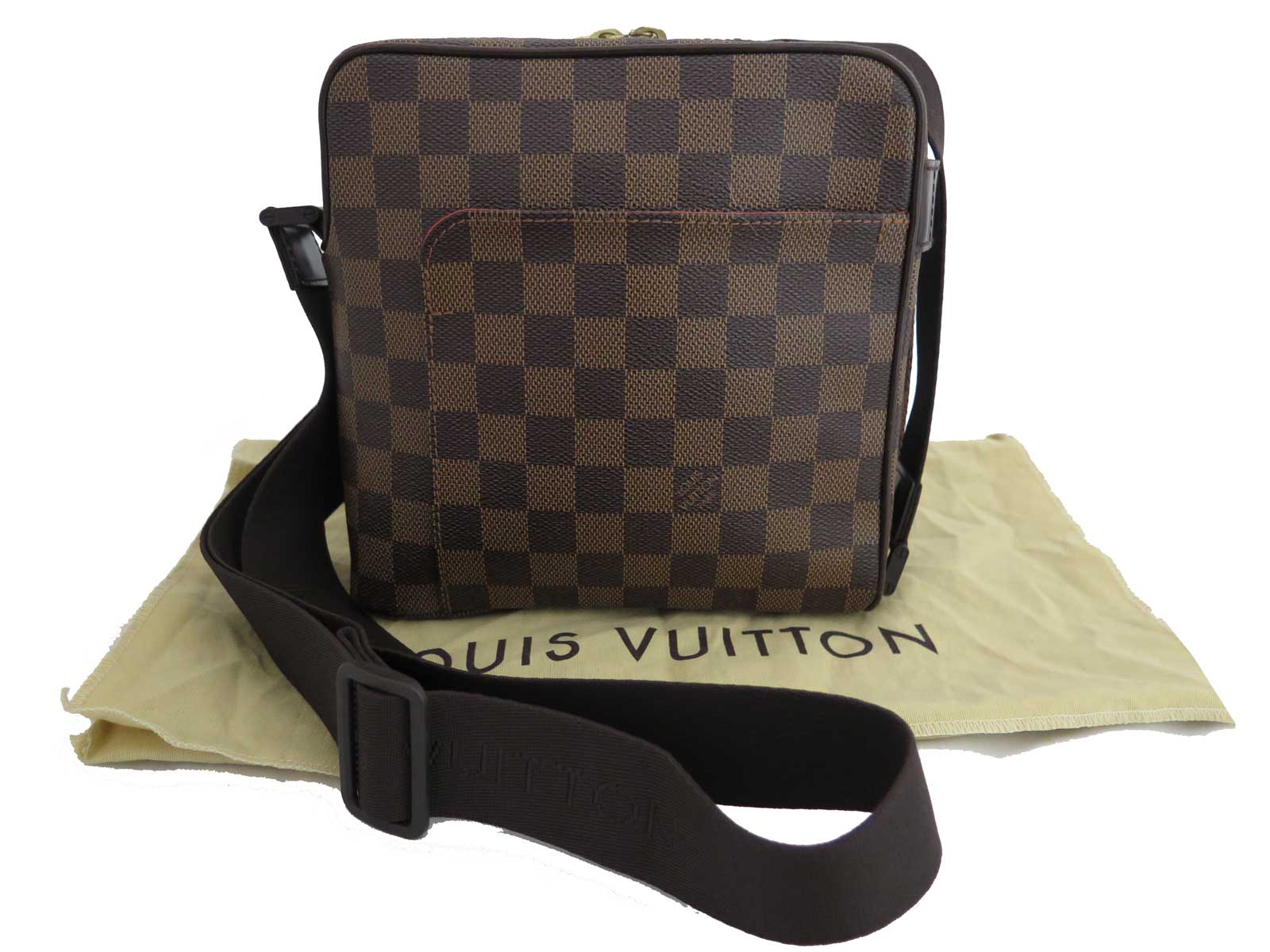 Auth Louis Vuitton Damier Ebene Olav PM Crossbody Shoulder Bag Brown - e40793 | eBay
