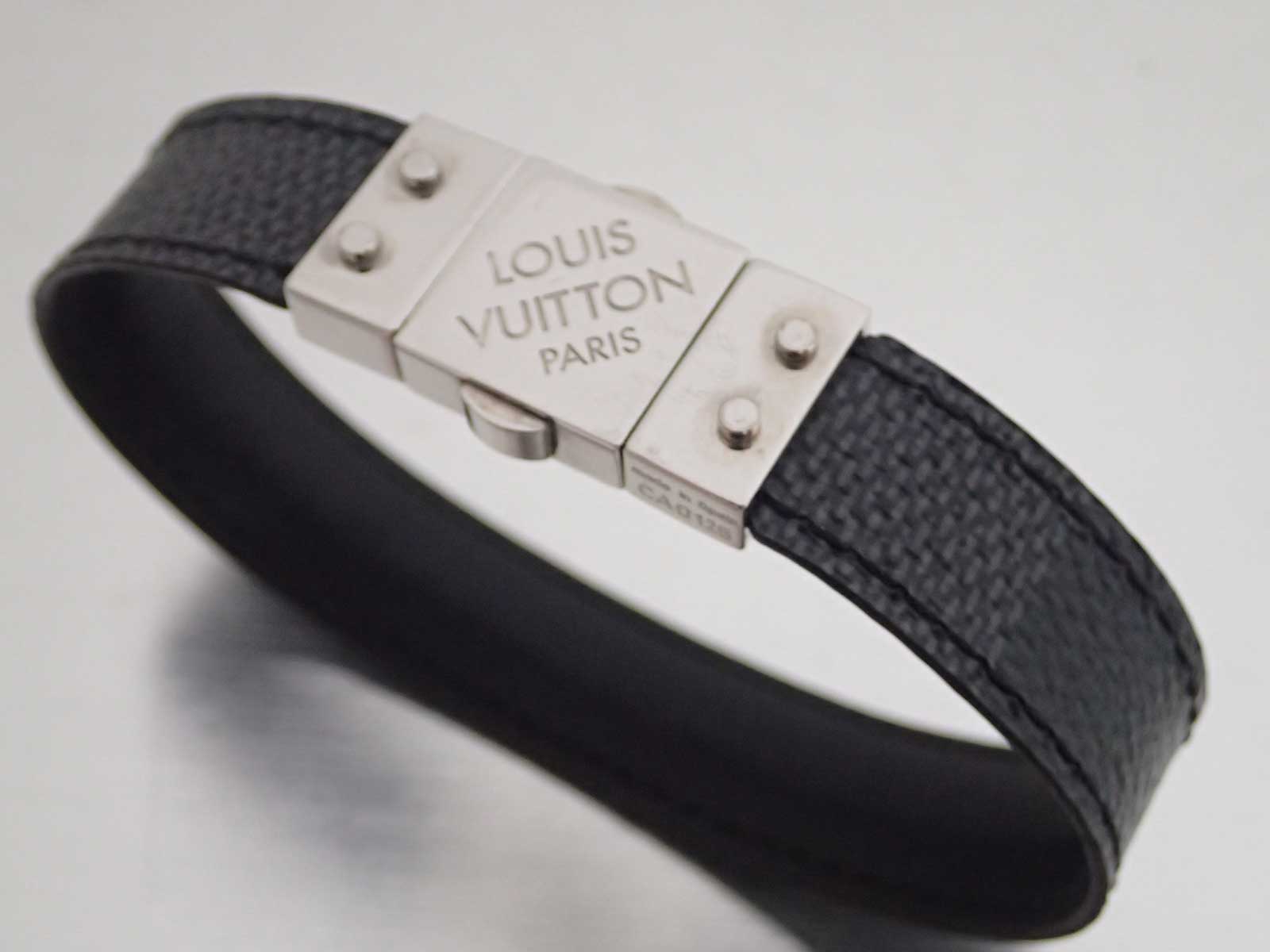 Auth Louis Vuitton Damier Graphite Check It Bracelet Gray *USED* - e40832 | eBay