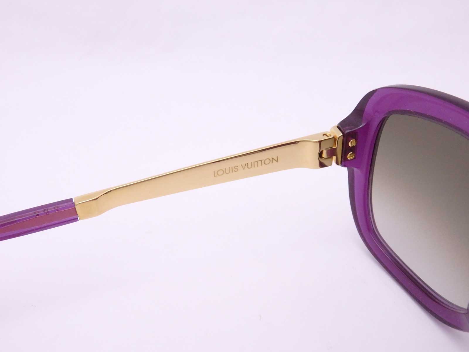 Auth Louis Vuitton Soupcon Glitter Sunglasses Purple/Black Gradation - e42764 | eBay