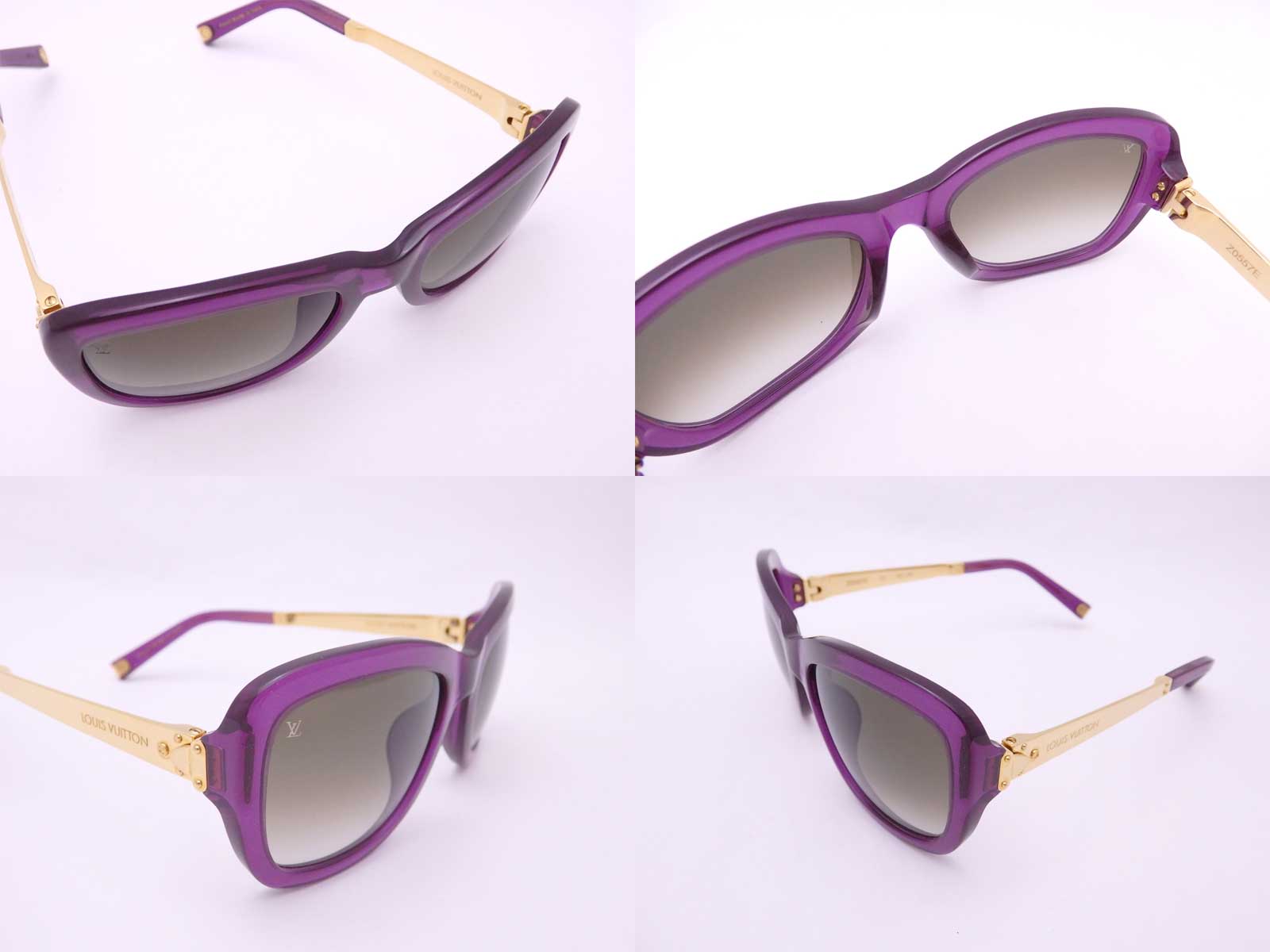 Auth Louis Vuitton Soupcon Glitter Sunglasses Purple/Black Gradation - e42764 | eBay