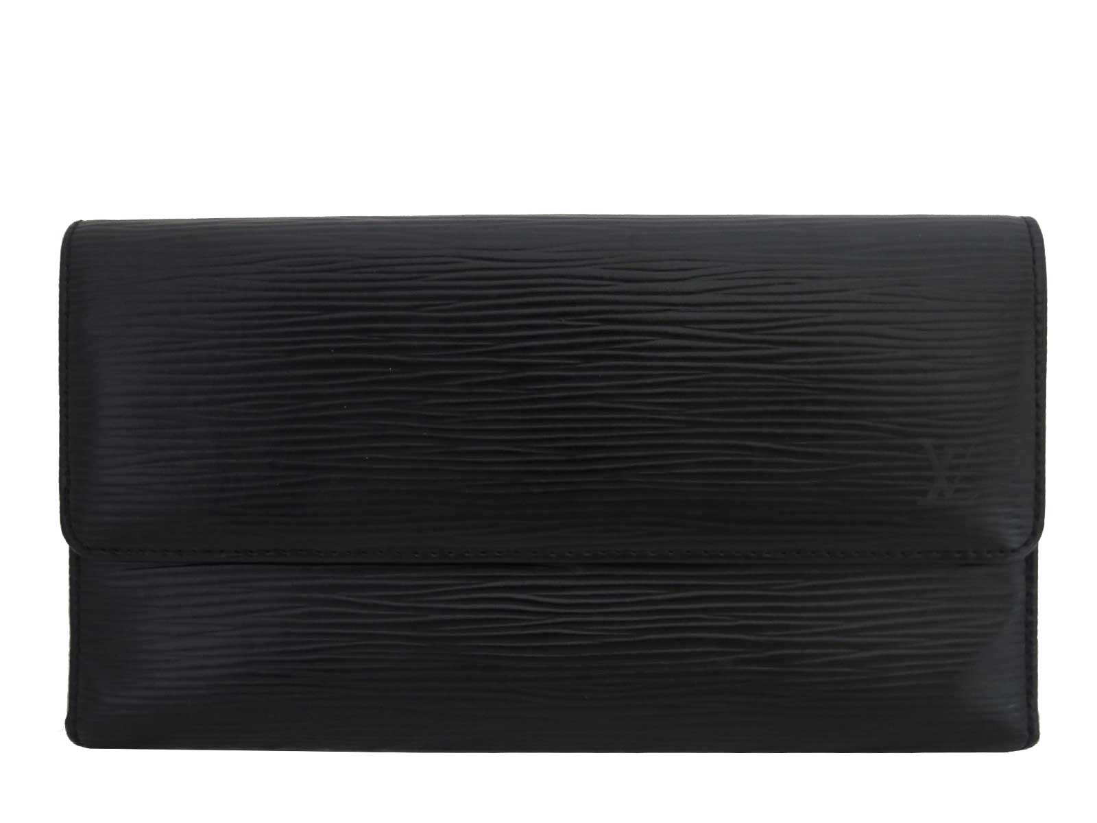 Auth Louis Vuitton Porte Tresor International Wallet Black NEEDS REPAIR - e43216 | eBay