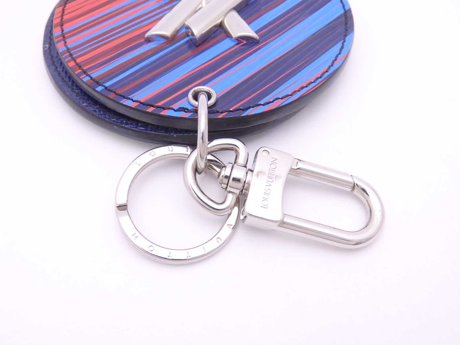 Auth Louis Vuitton Epi Bag Charm LV Mirror Bag Charm Keyring Blue/Red - e43886 | eBay