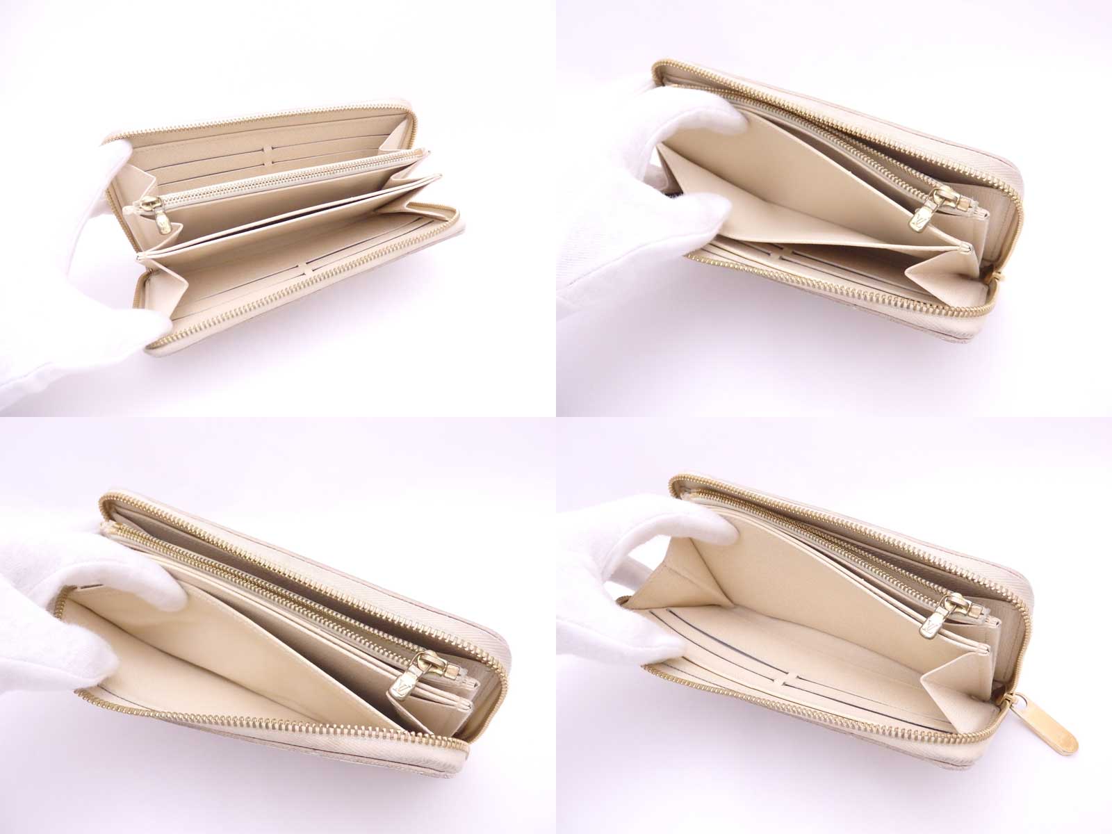 Auth Louis Vuitton Damier Azur Zippy Wallet Zip Around Long Wallet - e44271a | eBay