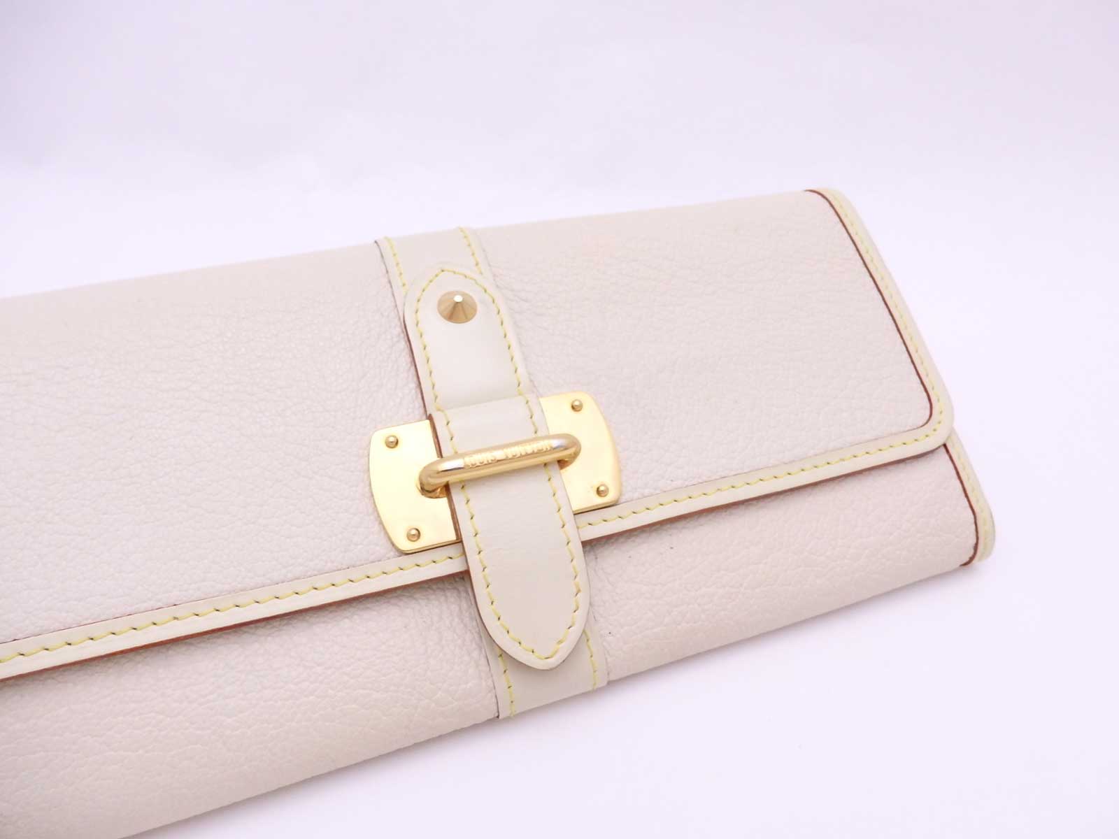 Auth Louis Vuitton Suhali La Favori Long Bifold Wallet Off White - e44579c | eBay