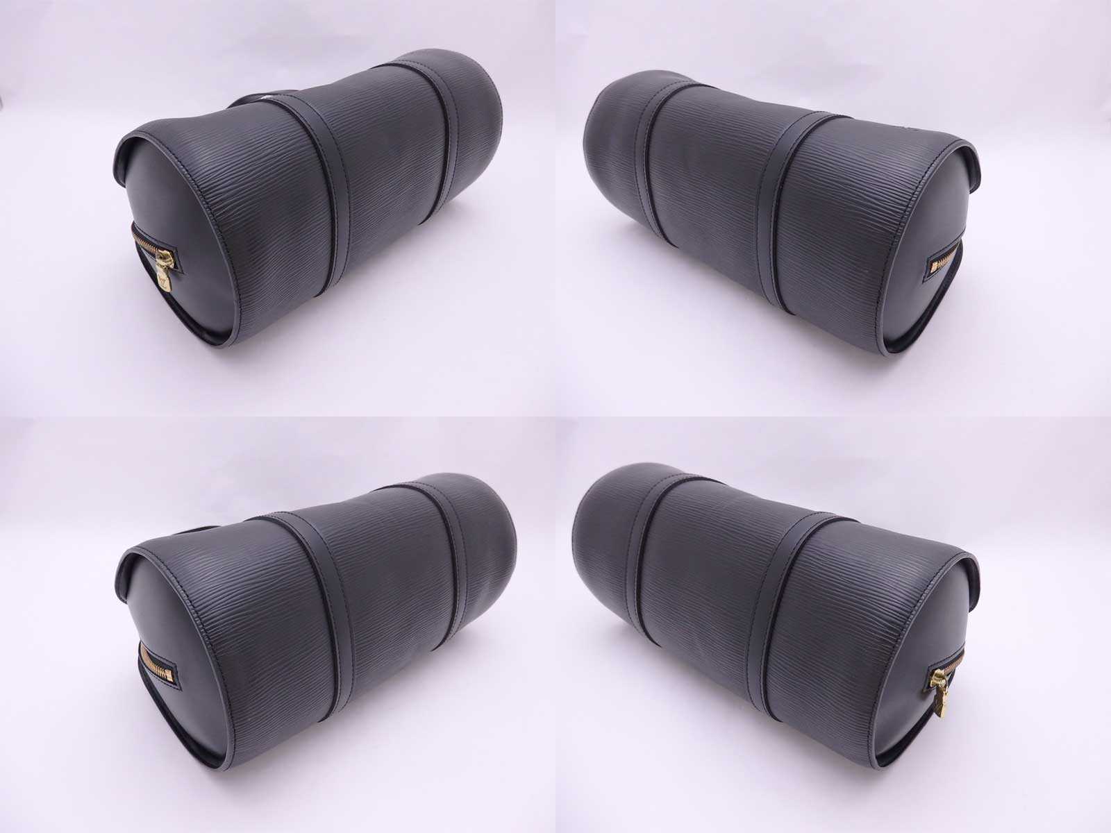 Auth Louis Vuitton Epi Soufflot Handbag Black/Goldtone Epi Leather - e45247d | eBay