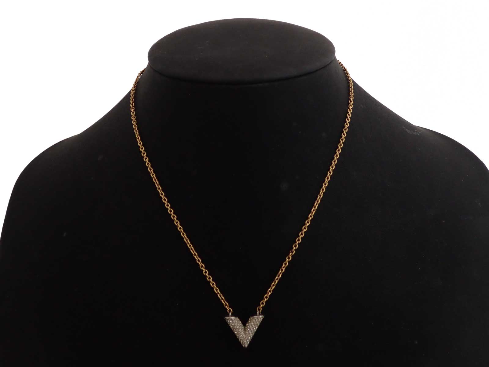 Auth Louis Vuitton Chain Necklace Silver/Goldtone Rhinestone/Metal - e46038d | eBay