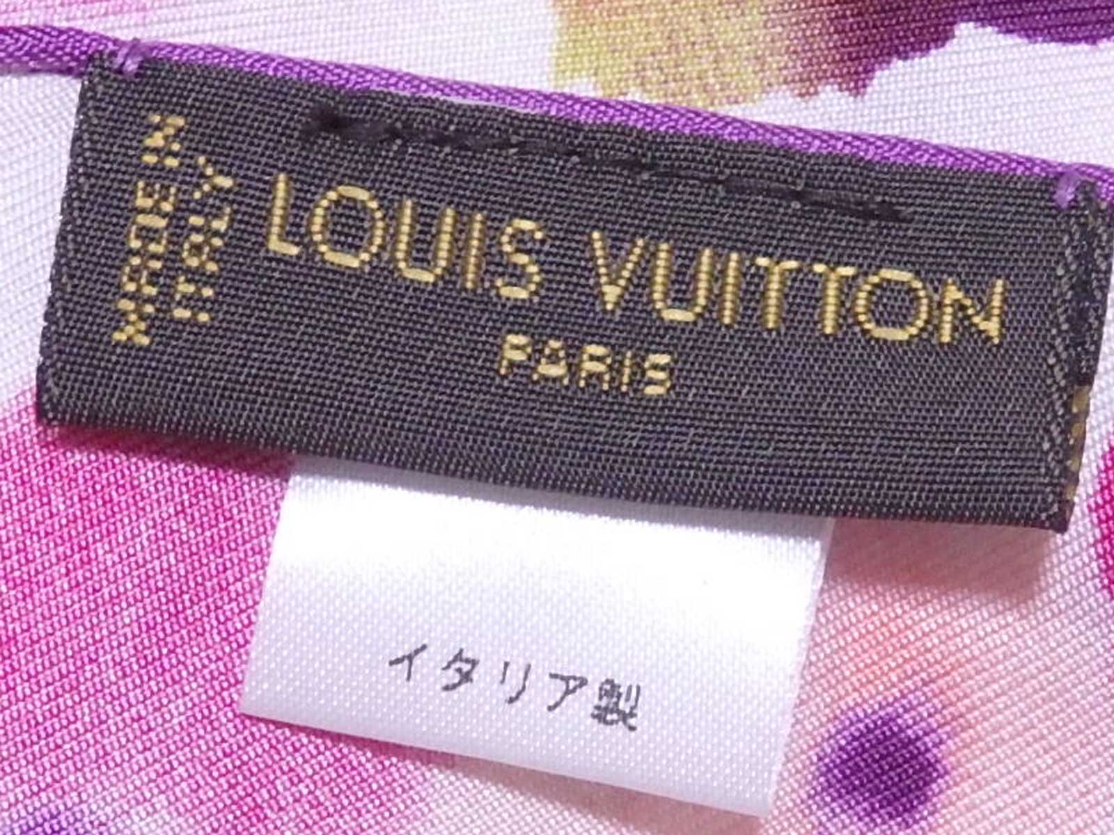 Auth Louis Vuitton Monogram Watercolor Scarf White/Multicolor 100% Silk  e50474f