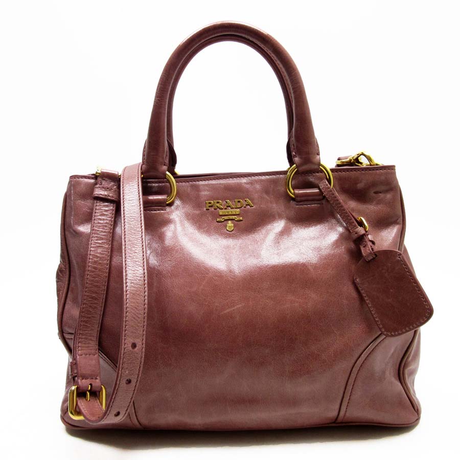 Auth Prada Vitello Shine 2 Way Handbag Shoulder Bag Antico Leather Image Is Loading Auth Prada Vitello Shine 2 Way Handbag Shoulder