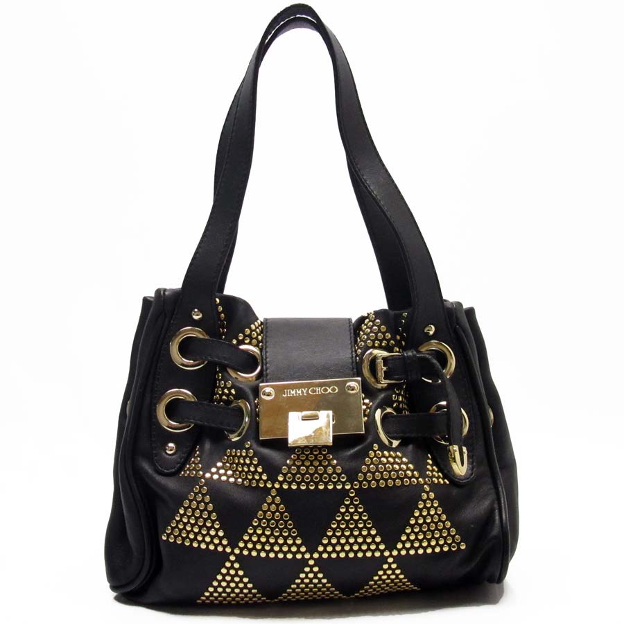 Auth Jimmy Choo Pyramid Gold Studded Ramona Bag Shoulder Leather Image Is Loading Auth Jimmy Choo Pyramid Gold Studded Ramona Bag