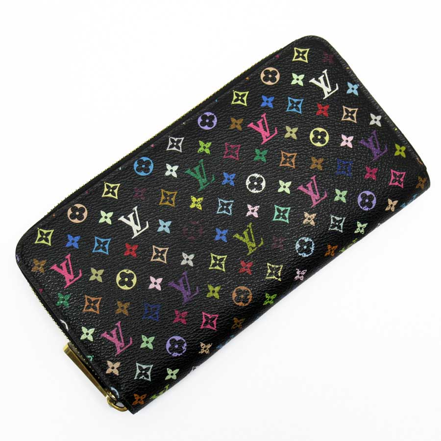 Auth Louis Vuitton Monogram Multicolor Zippy Wallet Black M60275 - h21660 | eBay