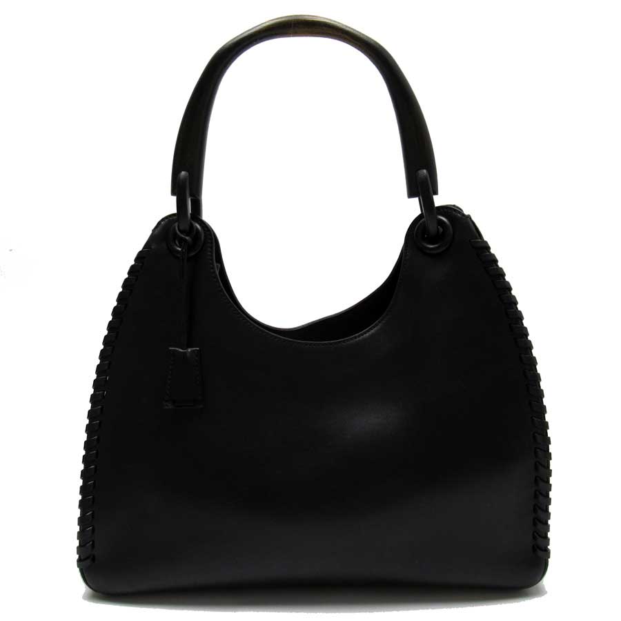 Auth GUCCI Single Strap Shoulder Bag Black Leather/Wood 106236 - h21911 | eBay