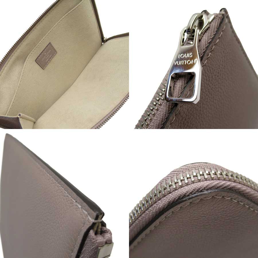 Auth Louis Vuitton Pochette Jour PM Clutch Bag Beige Leather R99760 - h22235 | eBay