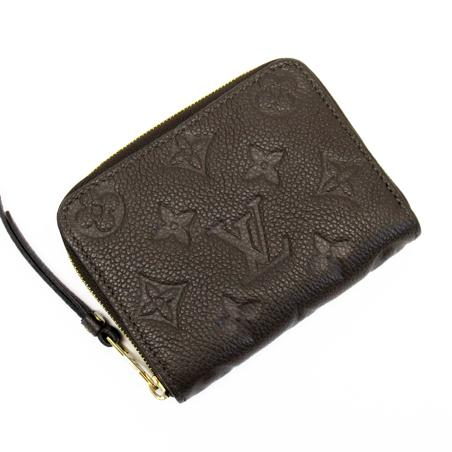 Auth Louis Vuitton Monogram Empreinte Zippy Coin Purse Dark Brown M60553 h22379 | eBay