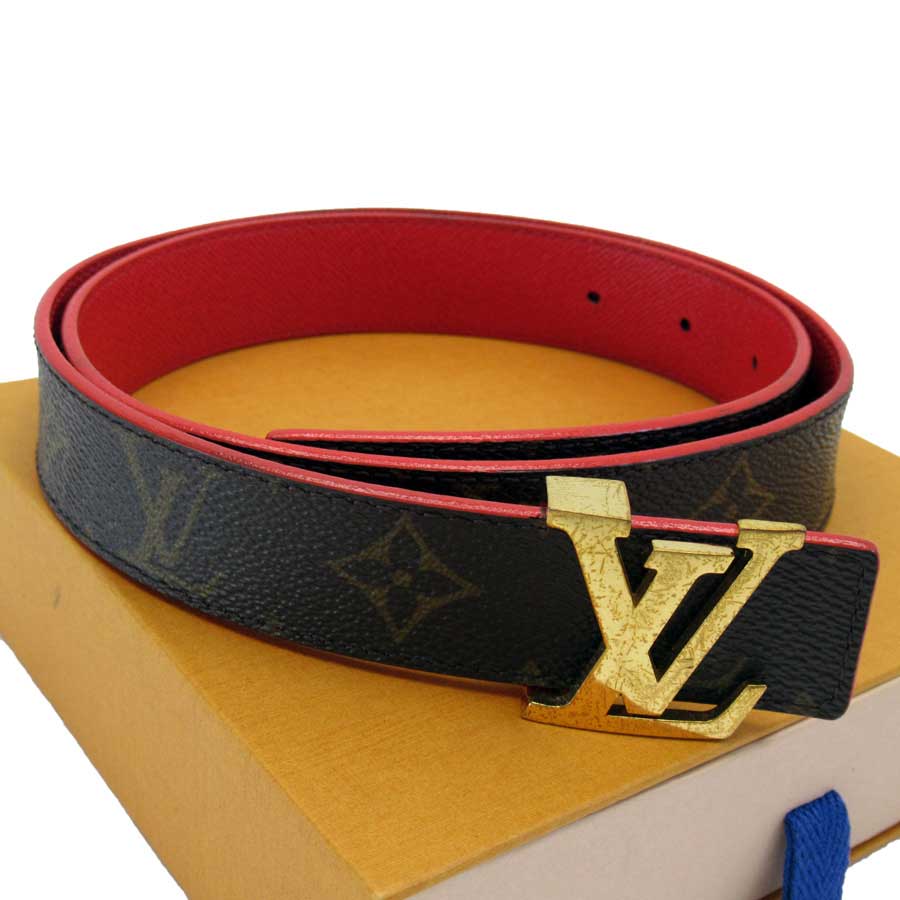 Auth Louis Vuitton Monogram LV Initials Reversible Belt Brown/Red M9498 - h22584 | eBay
